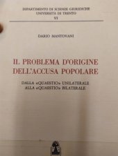 book Il problema d’origine dell’ accusa popolare