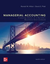 book Managerial Accounting: Creating Value in a Dynamic Business Environment