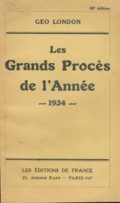 book Les grands procès de l'année 1934