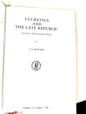 book Lucretius and the Late Republic: An Essay in Roman Intellectual History