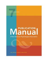 book Publication Manual of the American Psychological Association