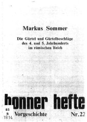 book Die Gürtel und Gürtelbeschläge des 4. und 5. Jahrhunderts im römischen Reich