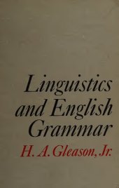 book Linguistics and English Grammar