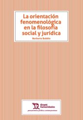 book La orientación fenomenológica en la filosofía social y jurídica