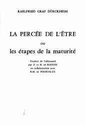 book La Percée de l'être ou les étapes de la maturité