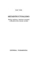 book Metaestructuralismo : poética moderna, semiótica narrativa y filosofía de las ciencias sociales