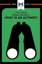 book An Analysis of Michel Foucault's What is an Author?