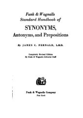 book Funk & Wagnalls Standard Handbook of Synonyms, Antonyms, and Prepositions