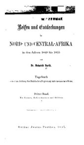 book Reisen und Entdeckungen in Nord- und Central-Afrika in den Jahren 1849 bis 1855