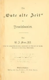 book Die "Gute alte Zeit" in Pennsylvanien