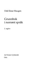 book Grunnbok i norrønt språk (2. utgåve)