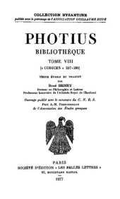 book Photius: Bibliotheque, Tome VIII: Codices 257-280