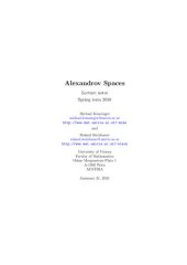 book Alexandrov Spaces