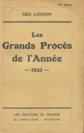 book Les grands procès de l'année 1935