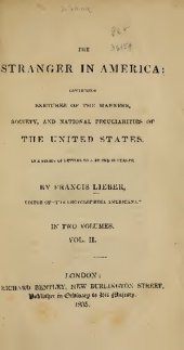 book The Stranger in America: Comprising Sketches of the Manners, Society, and National Peculiarities of the United States