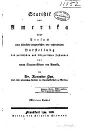 book Statistik von Amerika oder Versuch einer historisch-pragmatischen und raisonierenden Darstellung des politischen und bürgerlichen Zustandes der neuen Staaten-Körper von Amerika