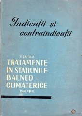 book Indicatii si contraindicatii pentru tratamente in statiunile balneoclimaterice