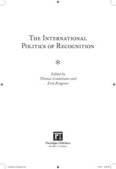 book The International Politics of Recognition