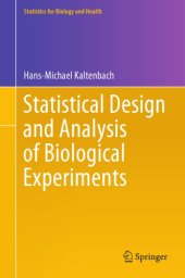 book Statistical Design And Analysis Of Biological Experiments