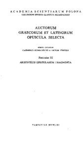 book Aristotelis Epistularum fragmenta cum testamento