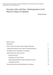 book Necessity, Labor, and Time: A Reinterpretation of the Marxian Critique of Capitalism