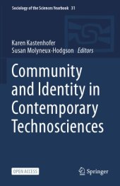 book Community And Identity In Contemporary Technosciences