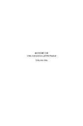 book History of the Graeco-Latin Fable: Volume I. Introduction and from the Origins to the Hellenistic Age