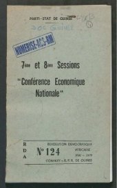 book 7ème et 8ème Sessions “Conférence Economique Nationale”