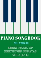 book PIANO SONGBOOK | SHEET MUSIC OF BEETHOVEN SONATAS VOL.1(1-14)