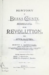 book History of Berks County, Pennsylvania, in the Revolution from 1774 to 1783