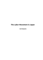 book The Labor Movement in Japan