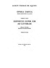 book Expositio super Iob ad litteram. Textus