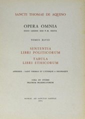 book Sententia libri Politicorum. Tabula libri Ethicorum