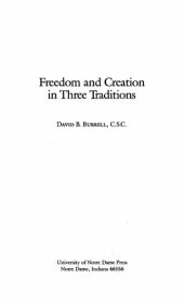 book Freedom and Creation in Three Traditions