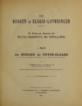 book Die Burgen in Elsass-Lothringen. Ein Beitrag zur Kenntnis der Militär-Architektur des Mittelalters