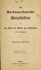 book Die Nordamerikanische Revolution und das Recht der Völker zum Widerstand und zur Revolution