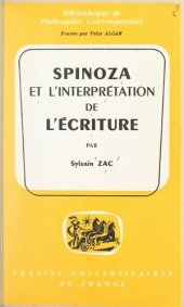 book Spinoza et l'interprétation de l'Écriture