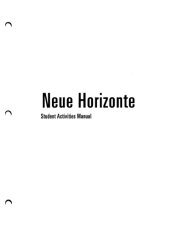 book Neue Horizonte Student Activities Manual