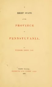 book A Brief State of the Province of Pennsylvania