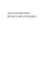 book Selected Writings on Race and Difference