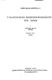 book Valignanos Missionsgrundsätze für Japan. Bd. 1, Teil 1: Das Problem (1573-1580)