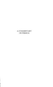 book A Commentary on Persius