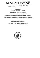 book Grammar as Interpretation: Greek Literature in Its Linguistic Contexts