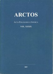 book Arctos: Acta Philologica Fennica