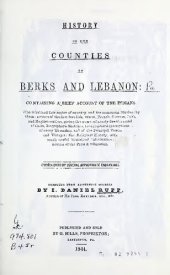 book History of the Counties of Berks and Lebanon, Pa.