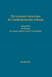 book Dictionnaire historique de l’anthroponymie romane Patronymica Romanica (PatRom), Volume III/2: Les animaux (2e partie): Les oiseaux, poissons et invertébrés