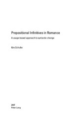 book Prepositional infinitives in Romance : a usage-based approach to syntactic change