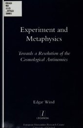 book Experiment and metaphysics : towards a resolution of the cosmological antinomies