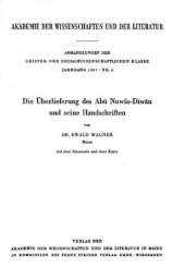 book Die Uberlieferung des Abū Nuwās-Dīwān und seine Handschriften