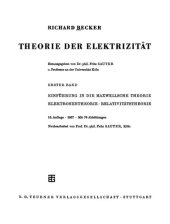 book Theorie der Elektrizität